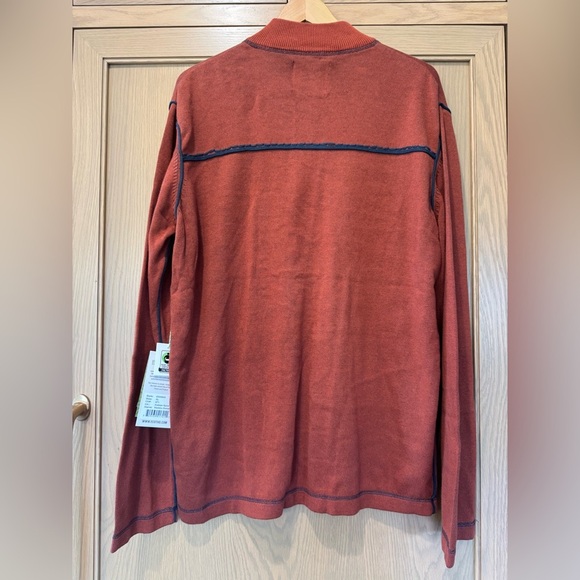 NWT Ecoths Fair Trade Organic Men's Maddox Sweater Mockneck Arabian Spice / xlg - Picture 10 of 11